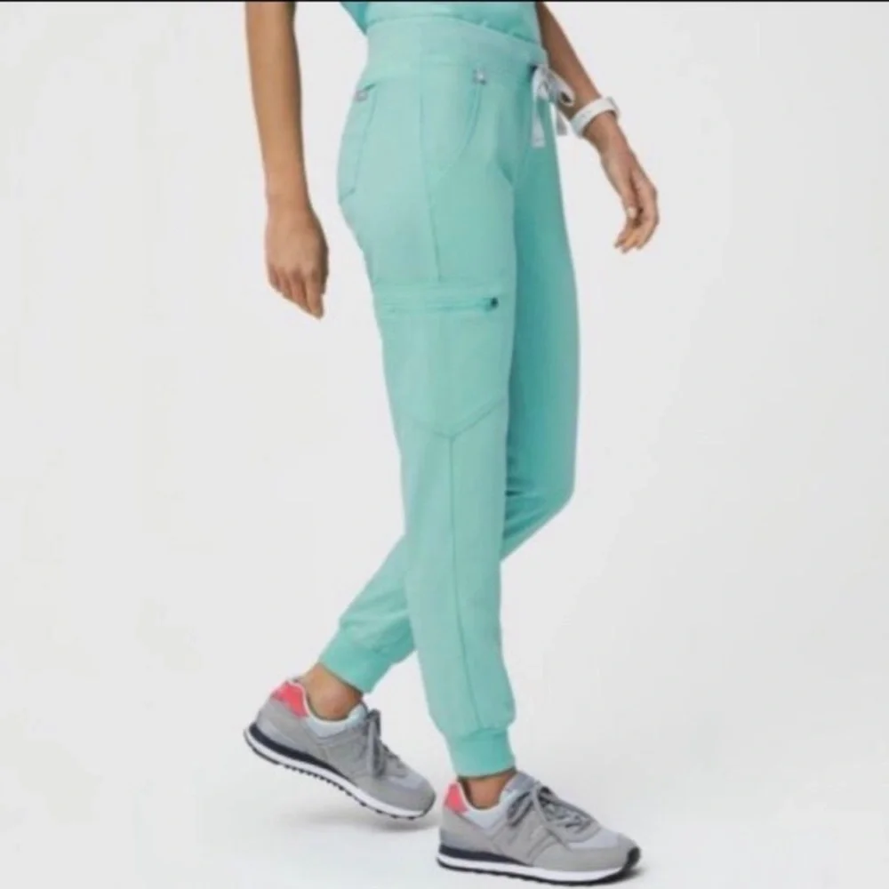 💚💙FIGS Zamora 2.0 Jogger Scrub Pants XSS Limited edition color Fresh Aqua NWT - Picture 1 of 16